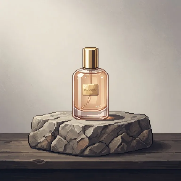 Minimal perfume bottle on a stone pedestal, studio product shot (AI image 16 of 16)