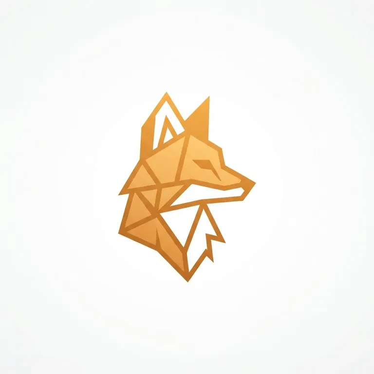Minimal geometric fox logo mark, flat vector, white background (AI image 9 of 16)