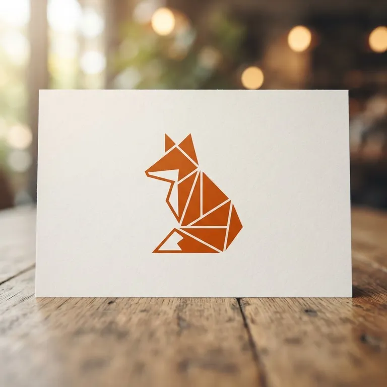 Minimal geometric fox logo mark, flat vector, white background (AI image 11 of 16)