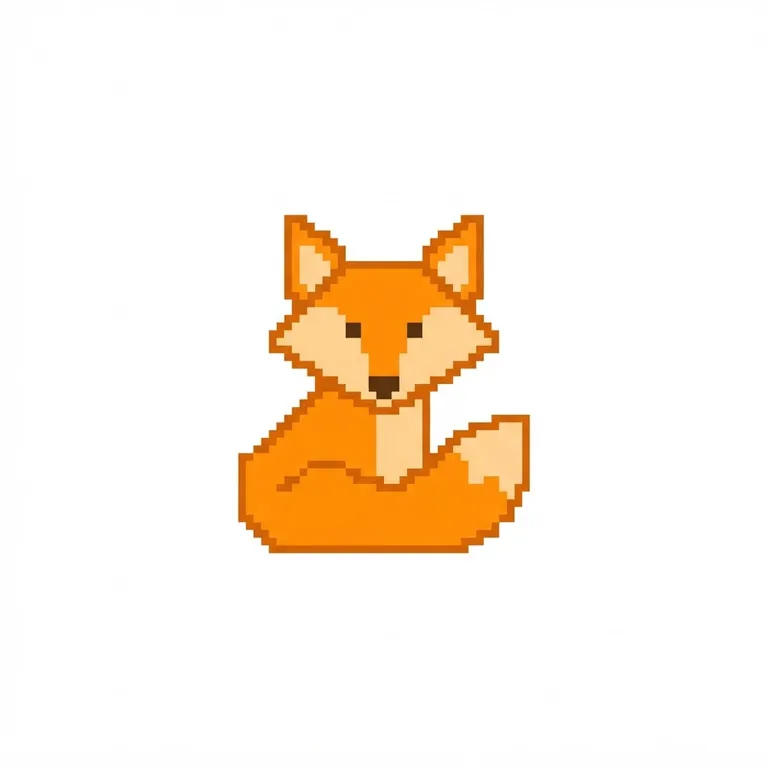 Minimal geometric fox logo mark, flat vector, white background (AI image 16 of 16)